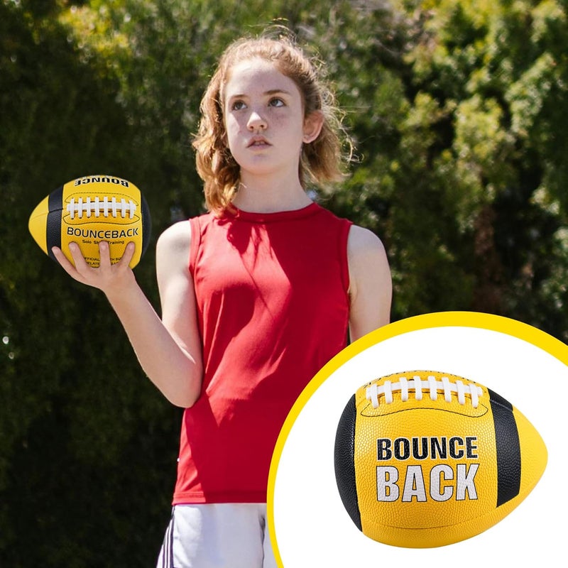 BOUNCEBACK Soft Leather Training Football, Youth Size & Official Size, Fatherless PU PassCatch Solo Enhancing Passing Catching(with Pump) - Image 5